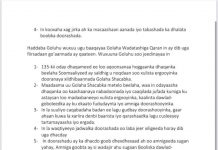 Golaha Midowga Musharixiinta oo kasoo horjeestay habraacii doorashada.