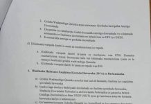 Shirkii gollaha wadatashiga oo laga soo saaray war-murtiyeed.