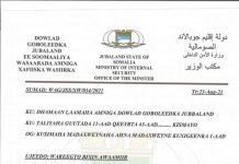 Jubbaland oo musharixiinta ka mamnuucday in hub lagu dhex sito Kismaayo.