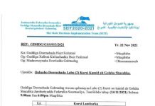 Guddiga Doorashada Galmudug Oo Shaaciyay Xiliga Ay Dhacayso Doorashada Laba Kursi