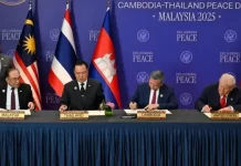 Trump “waa joojinay colaaddii xaduuda ee u dhaxaysay Cambodia iyo Thailand