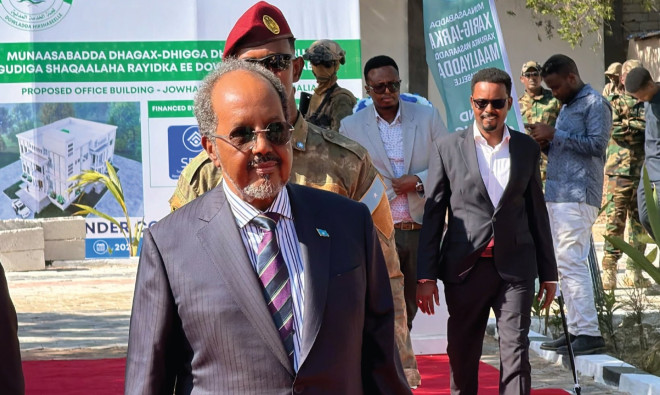 Madaxweyne Xasan Sheekh oo gaaray Jowhar xilli Hirshabeelle isu diyaarinayso doorashooyinka qof iyo cod